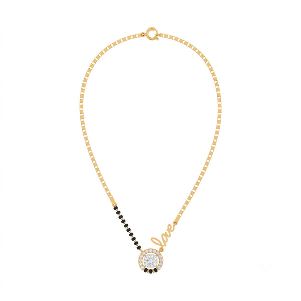 Gold & Diamond Beaded Women Mangalsutra | KRC50188 | Kesav Diamond