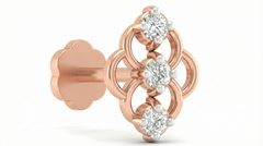 18K Gold & Diamond Stud Nose Pin KRA50157