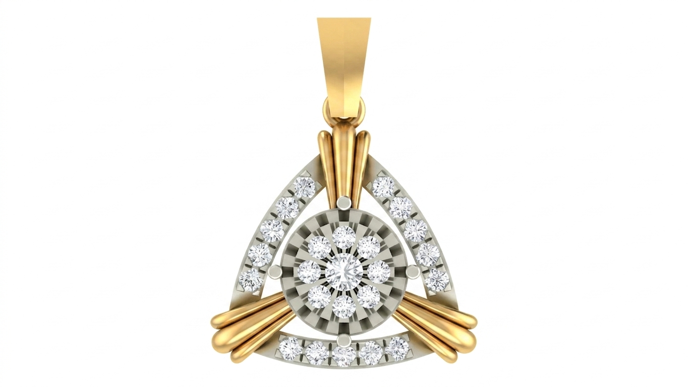 Premium Gold & Diamond PENDANT SET KRC40730