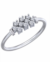 18K Gold & Diamond Dailywear Ring For Women KRB10163