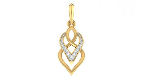 Gold & Diamond Luxe Twist Pendant Set KRC40589