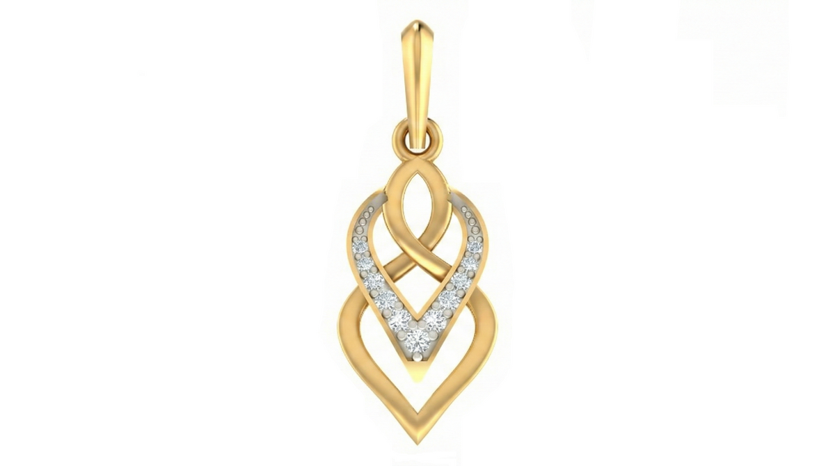 18K Gold & Diamond Dailywear Pendant Set KRA40155P