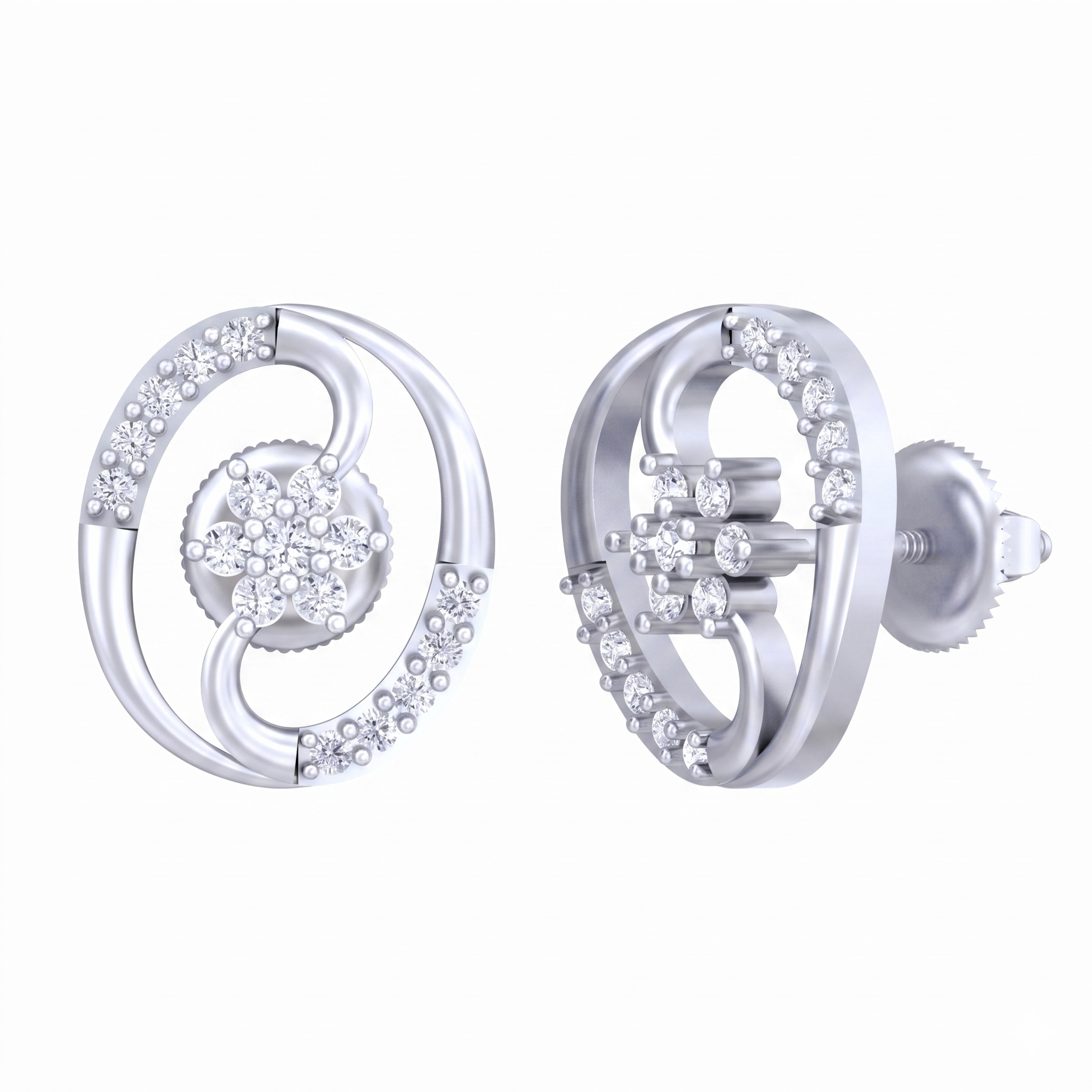 White Gold Diamond Earring | under 40k 