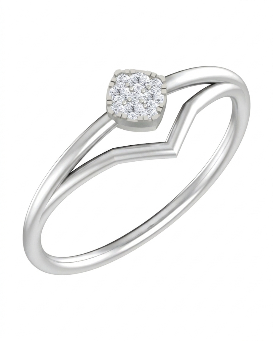 Gold & Diamond Dailywear Ring For Women KRC10239