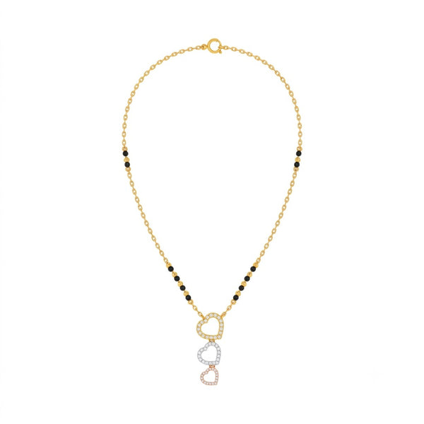 Gold & Diamond Heart Women Mangalsutra | KRC50184 | Kesav Diamond