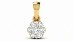 18K Gold & Diamond Floral Pendent Set KRA40102P