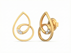 18K Gold & Diamond Women Stud Earring KSK039