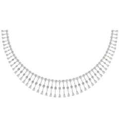 14K गोल्ड और डायमंड चोकर नेकलेस सेट KRH44050N