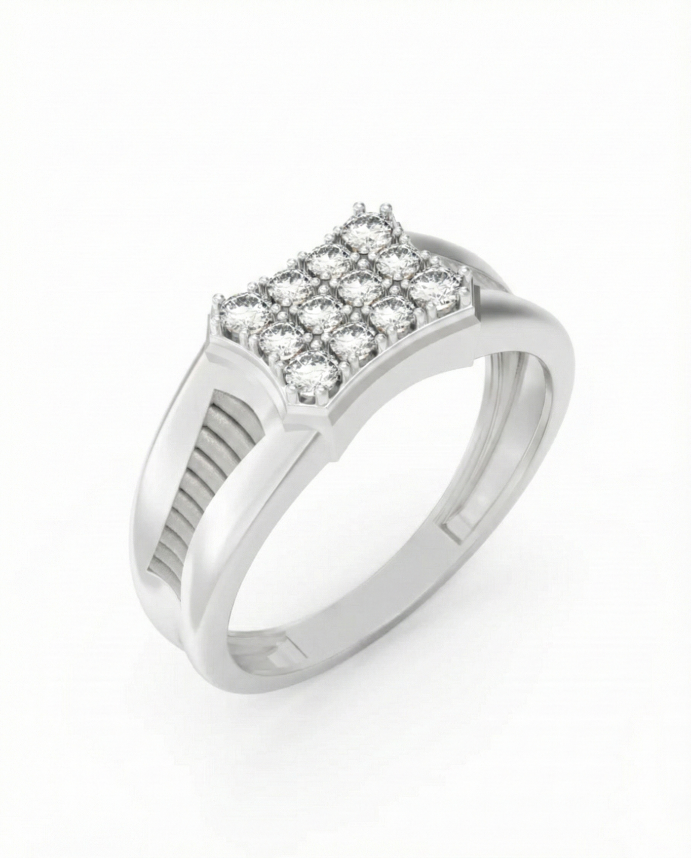 Gold & Diamond Band Ring For Men KRC20262