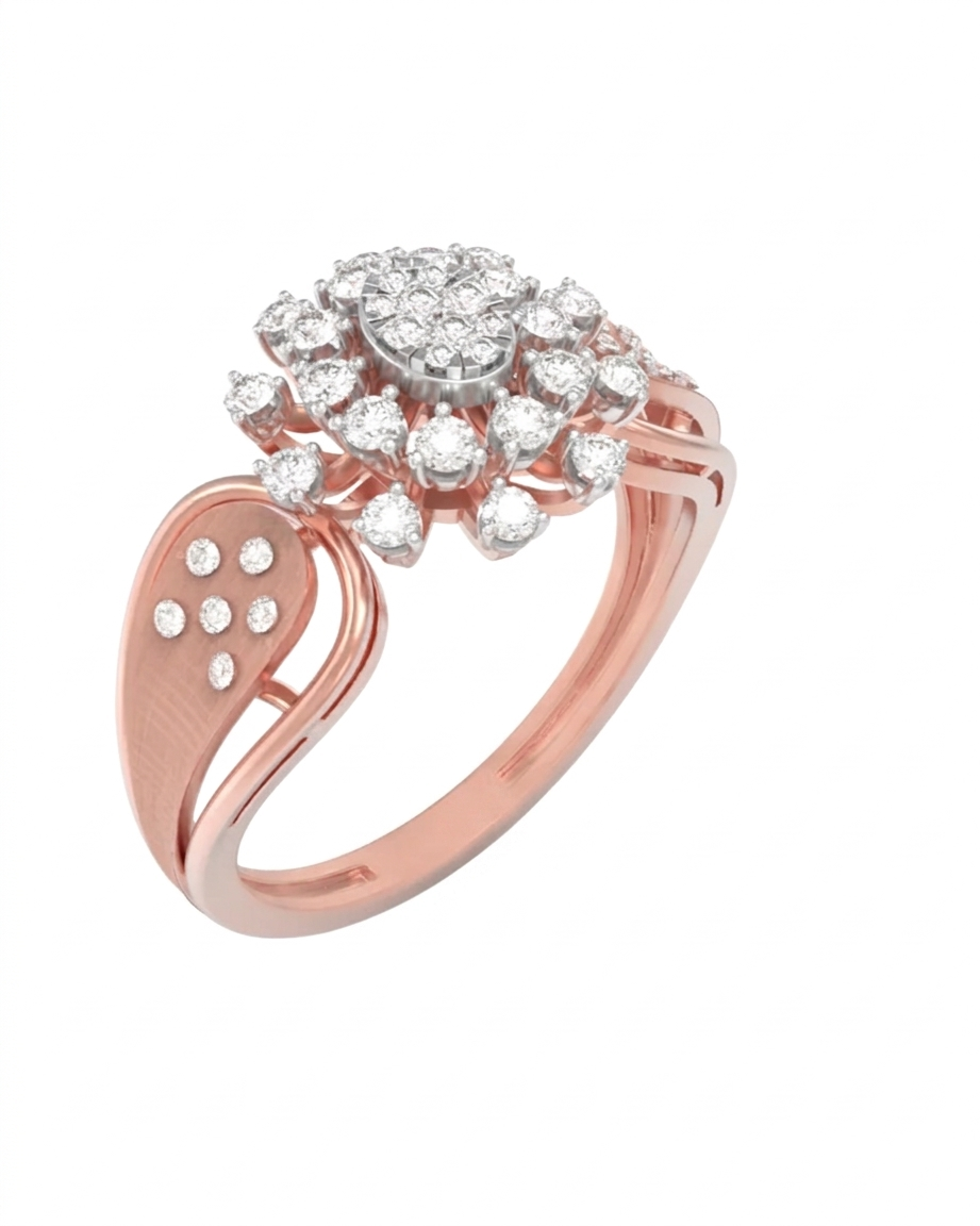 Gold & Diamond Engagement Ring For Women KRC10907