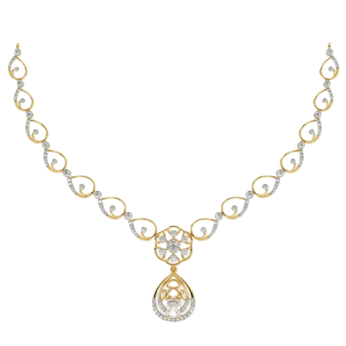 14K Gold & Diamond Dailywear Necklace Set KRH44047N