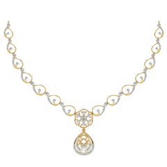 14K Gold & Diamond Dailywear Necklace Set KRH44047N