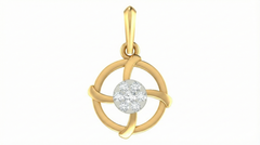 18K Gold & Diamond Floral Pendant Set KRA40145P