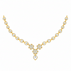 14K Gold & Diamond Dailywear Necklace Set KRH44034N