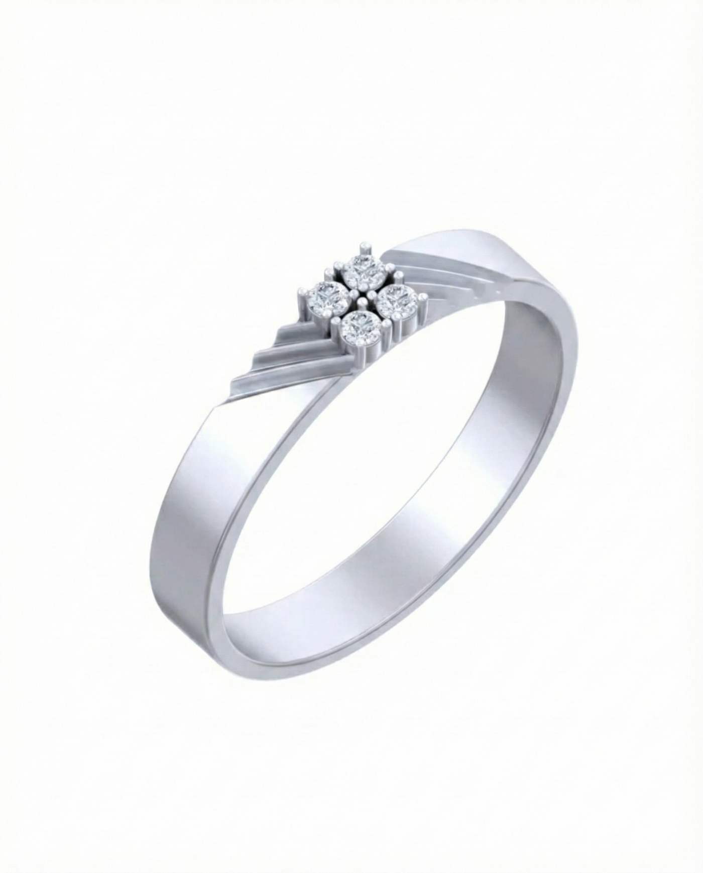 Gold & Diamond Band Ring For Men KRC20082