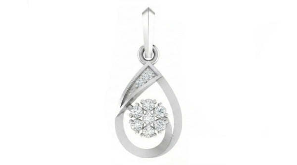 Gold & Diamond Floral Pendant Set KRC40591
