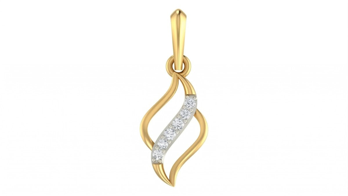 Gold and diamond pendant for women