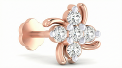 18K Gold & Diamond Stud Nose Pin KRA50258