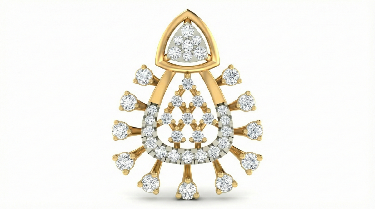 18K Gold & Diamond Partywear Pendant Set KRA40174P