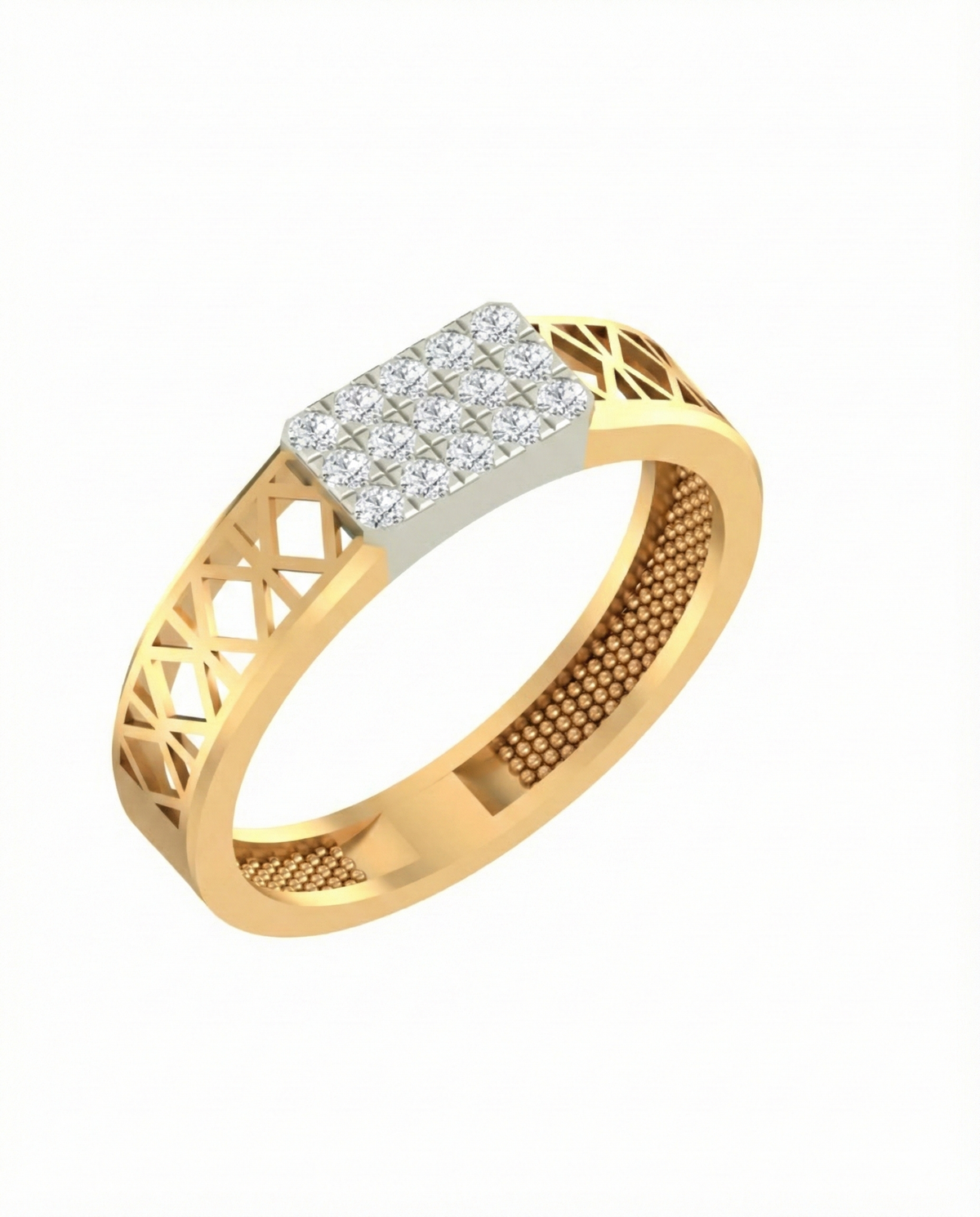 18K Gold & Diamond Engagement Ring For Men KRA60284