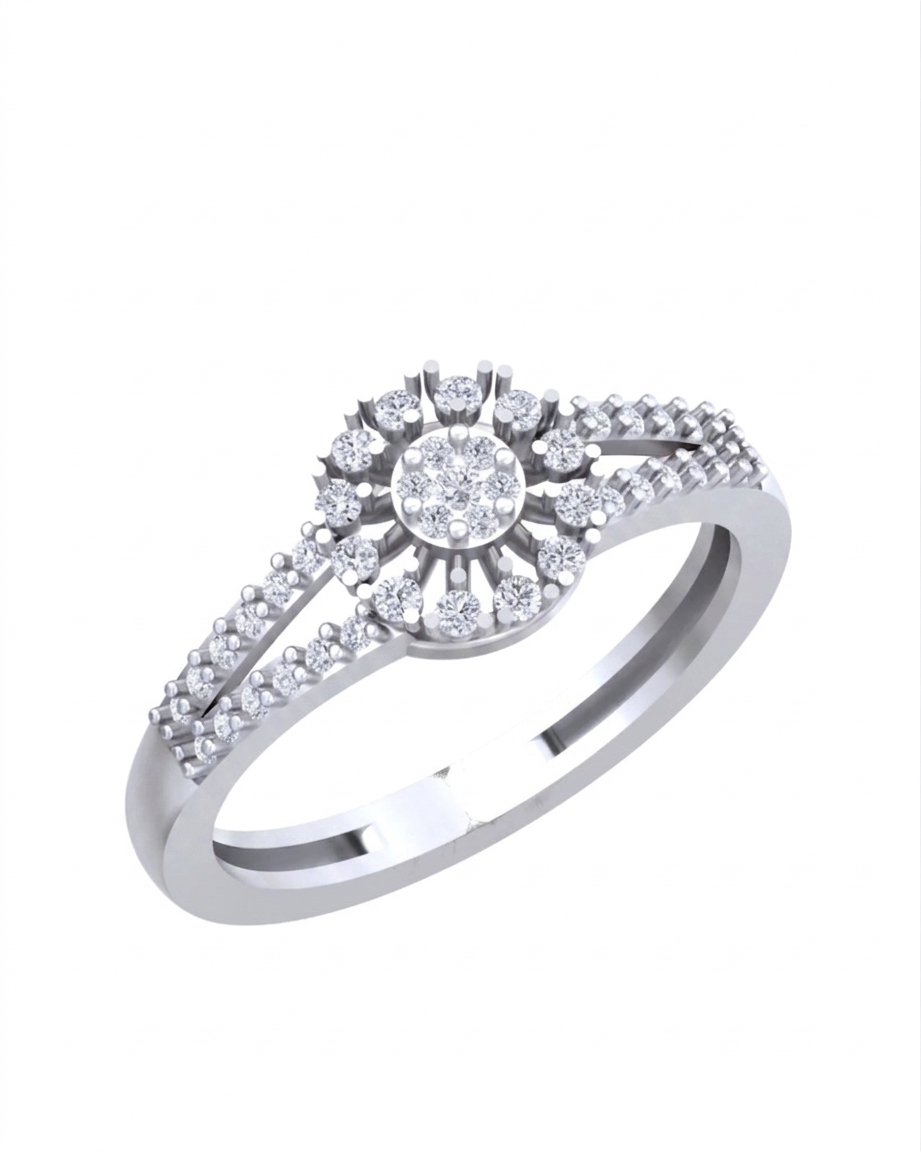 Gold & Diamond Ring For Women KRC10332
