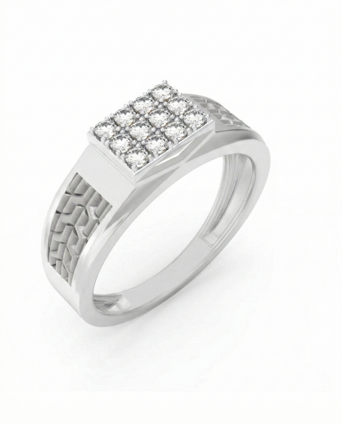 Gold & Diamond Band Ring For Men KRC20275