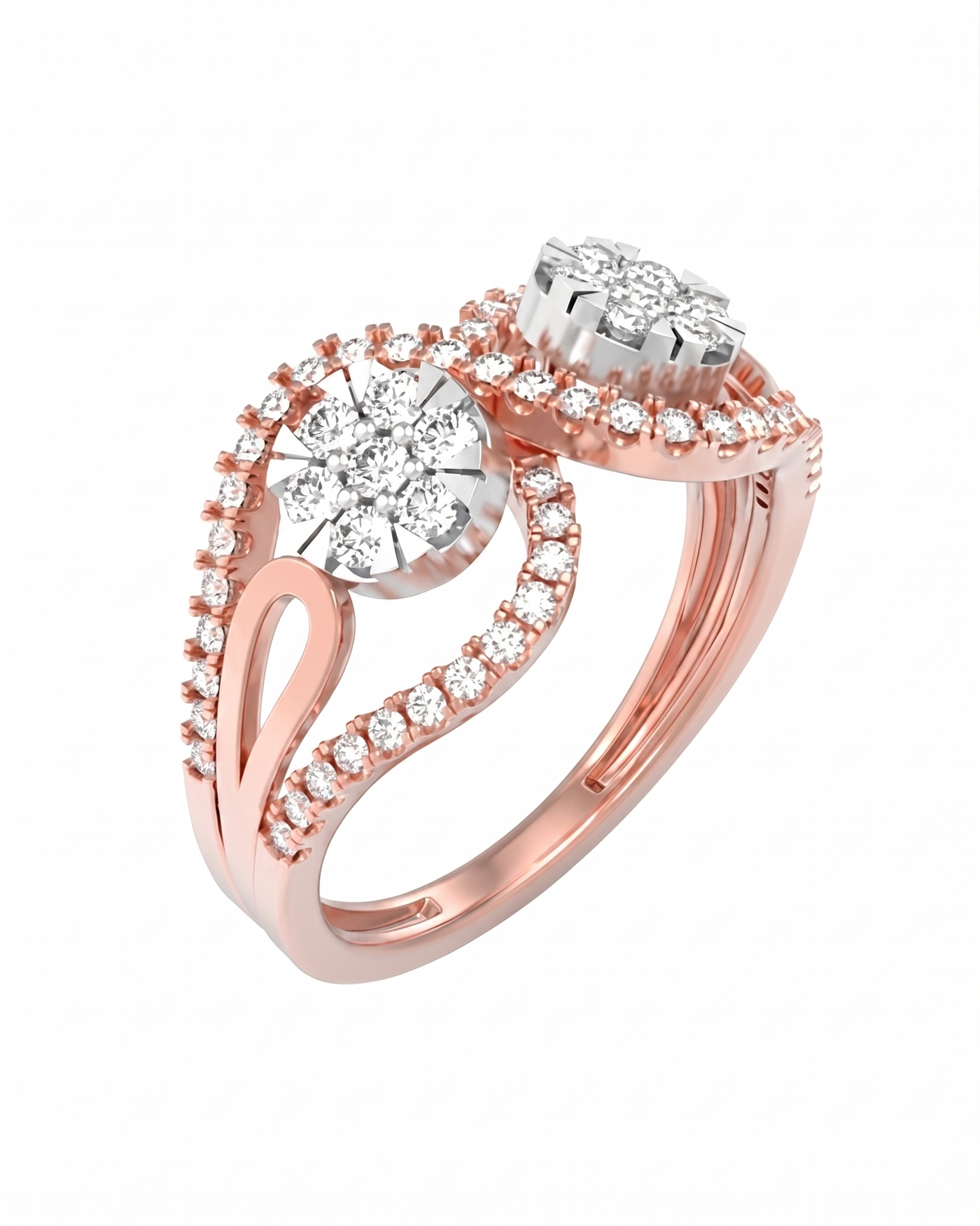 Gold & Diamond Engagement Ring For Women KRC10887
