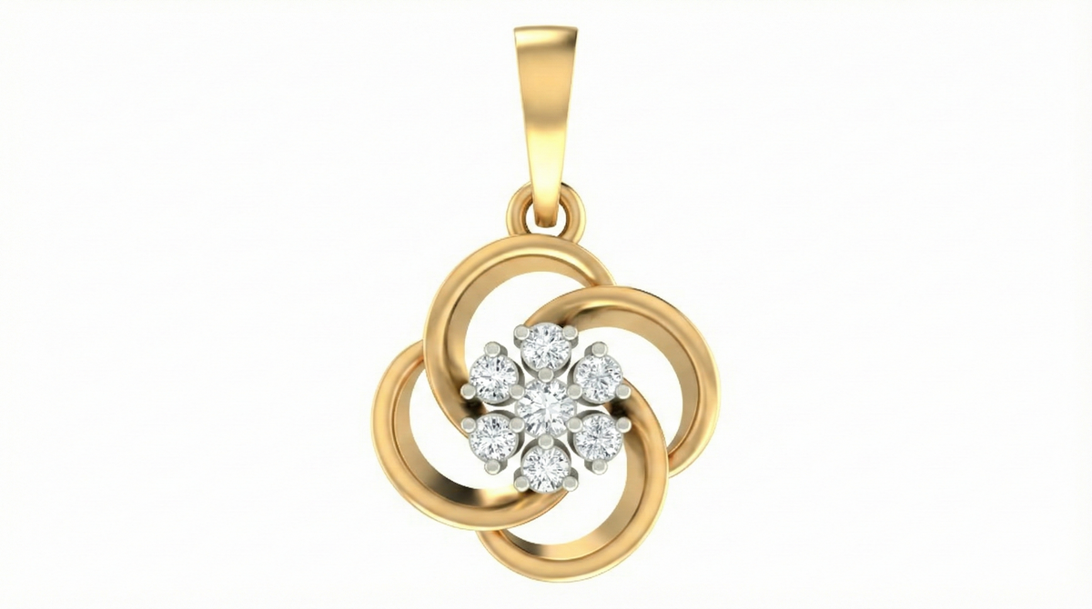 18K Gold & Diamond Pendant Set KRA40165P