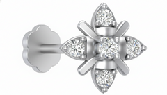 18K Gold & Diamond Stud Nose Pin KRA50211