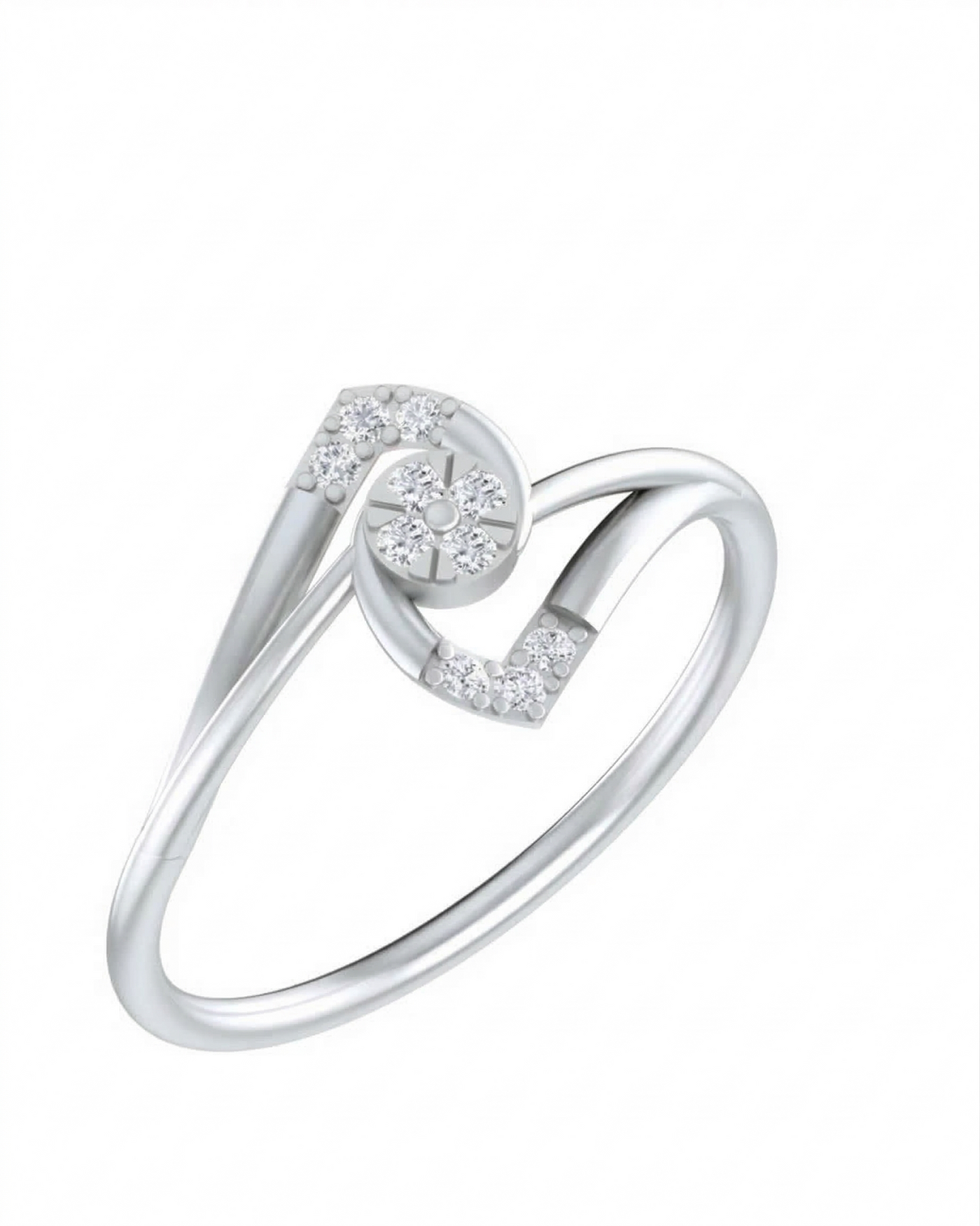 महिलाओं के लिए 18K गोल्ड और डायमंड डेलीवियर रिंग KRA10587
