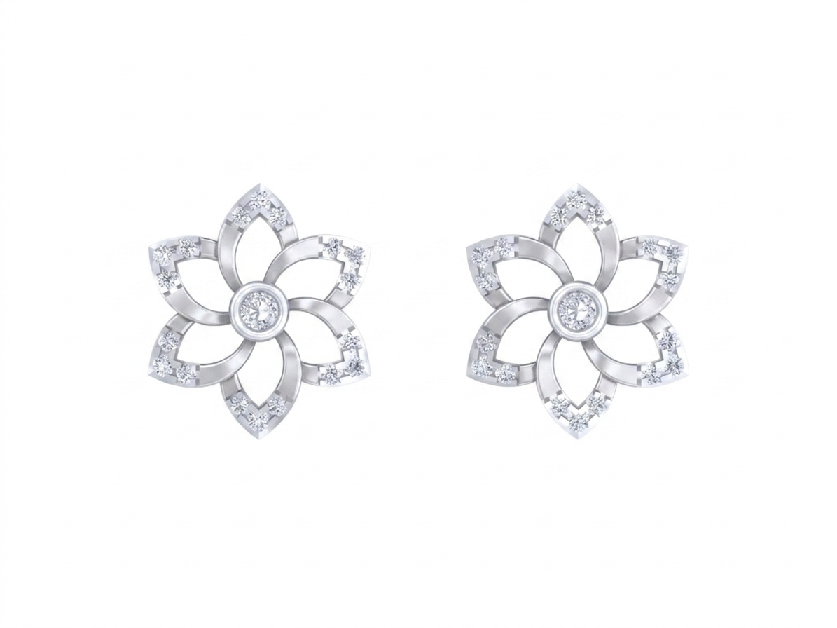 White Gold Diamond Earring | under 40k 