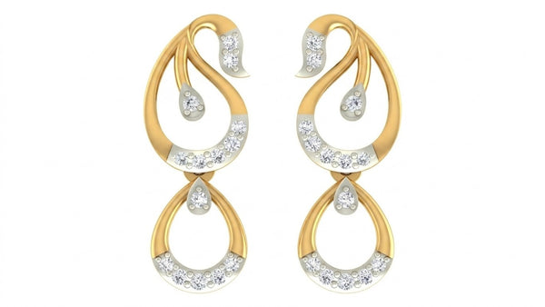 Gold & Diamond Elegant Women Drop Earring KRC60069E