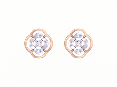 Rose Gold Diamond Earring | under 40k 