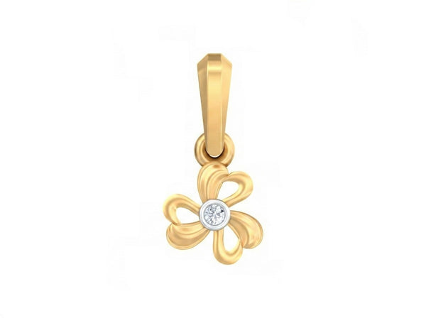 Gold & Diamond Solitaire Pendant KRB40232P