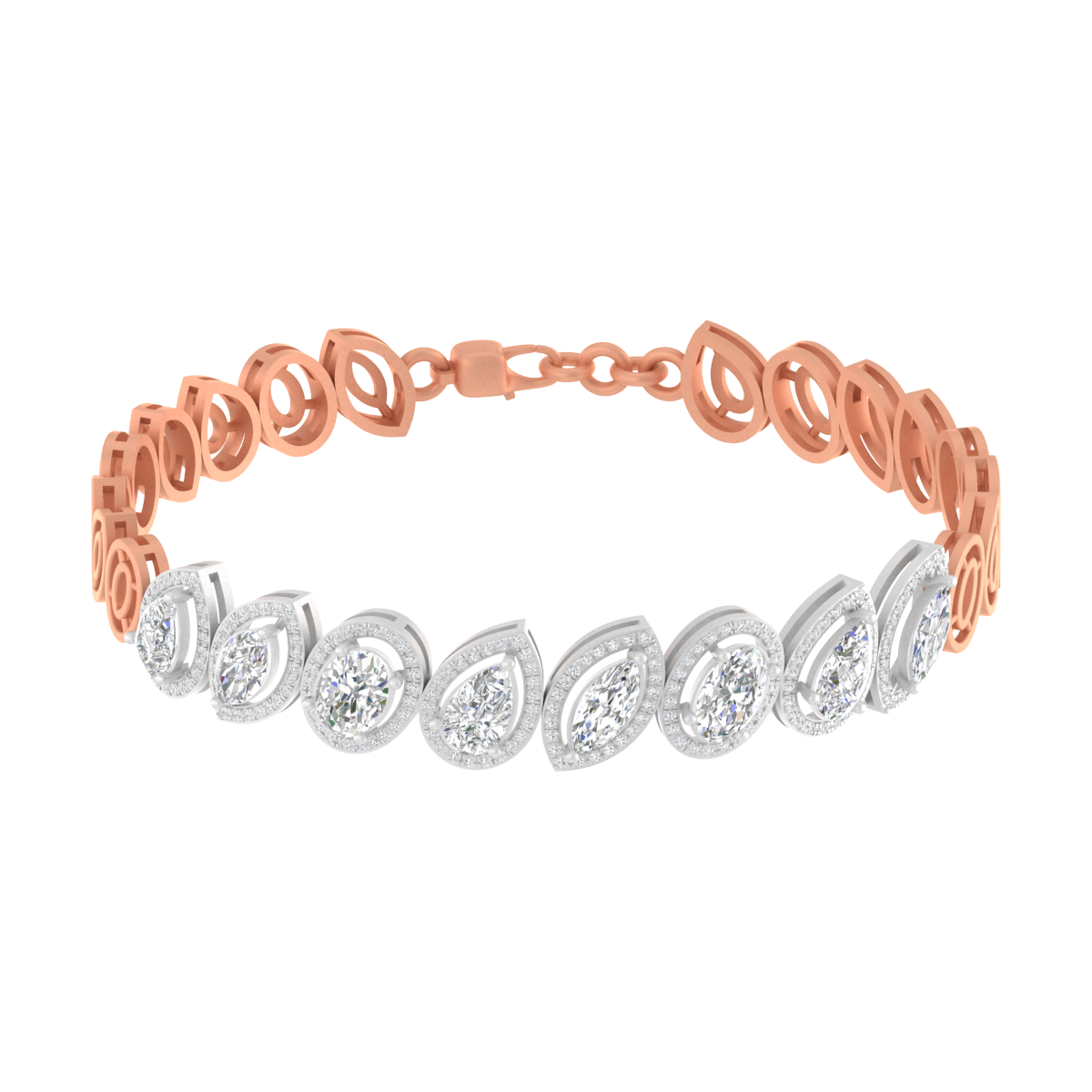 18K Gold & Diamond Bracelets For Women KFE70026