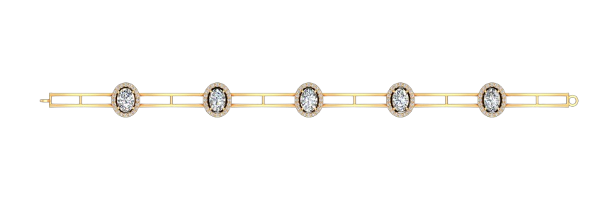 18K Gold & Diamond Bracelets For Women KFJ70006