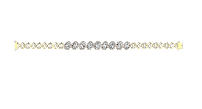 18K Gold & Diamond Bracelets For Women KFJ70008