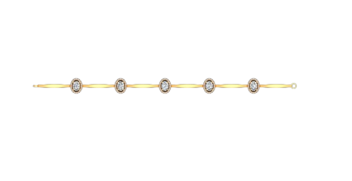 18K Gold & Diamond Bracelets For Women KFJ70009