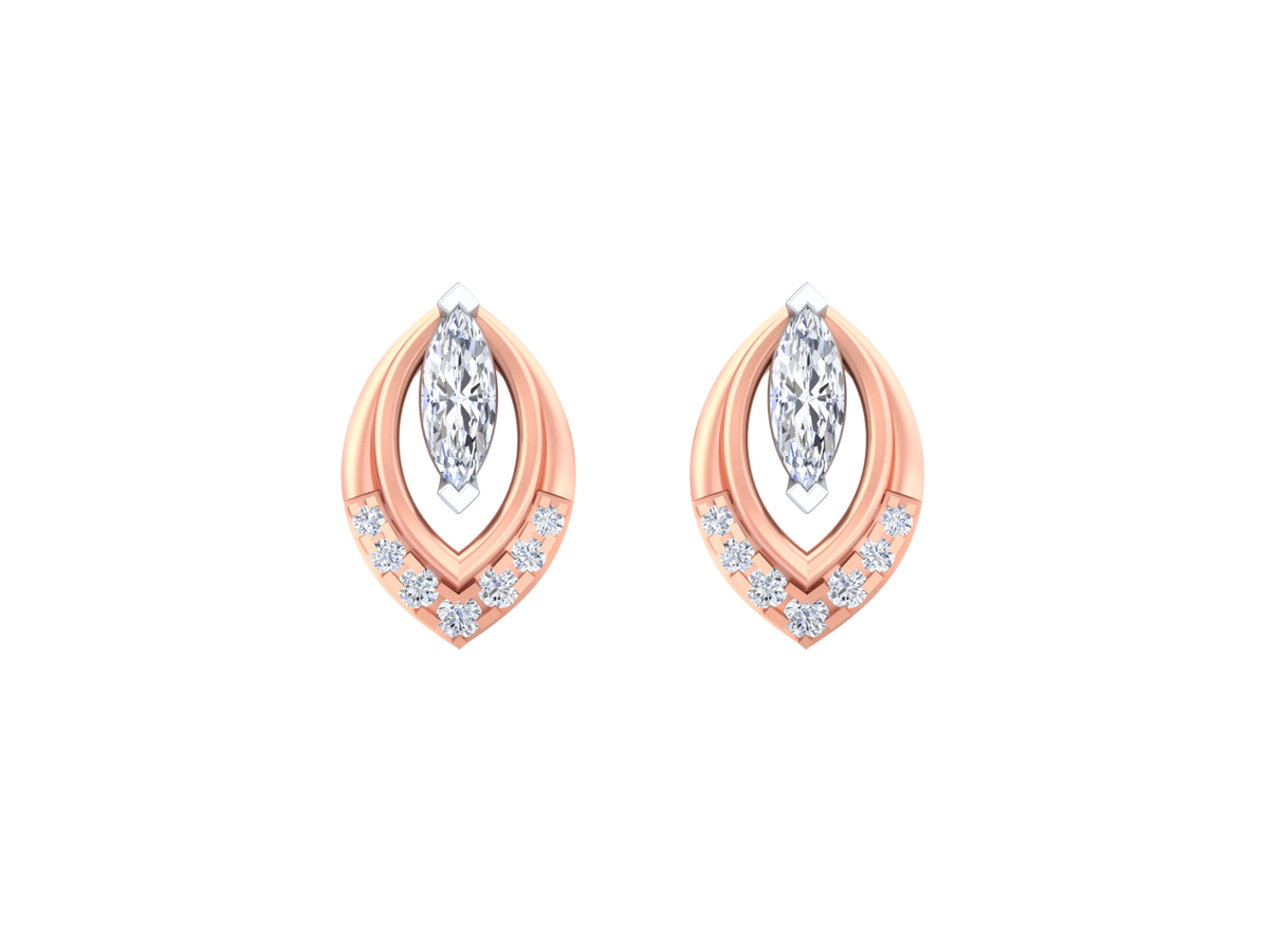 18K Gold & Diamond Women Earring KFK30019