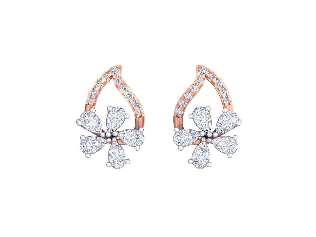 18K Gold & Diamond Women Earring KFK30020