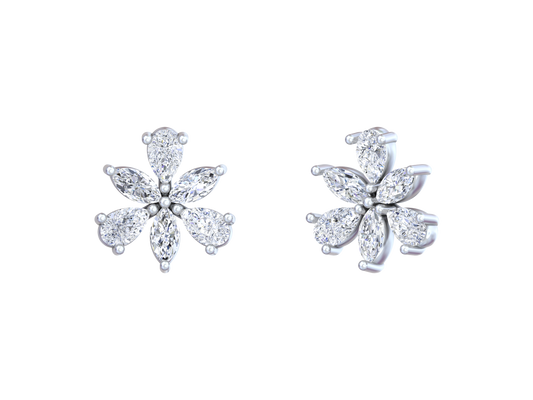 White Gold & Diamond Women Stud Earring KFK30051
