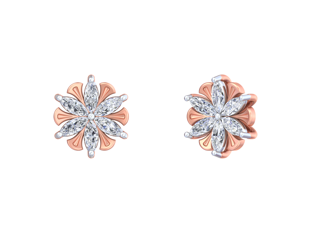 18K Gold & Diamond Women Earring KFK30057