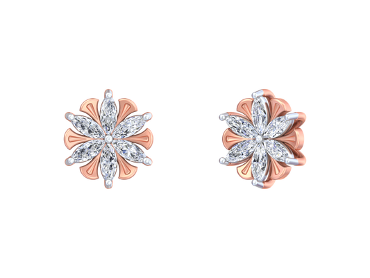 18K Gold & Diamond Women Engagement Earring KFK30057