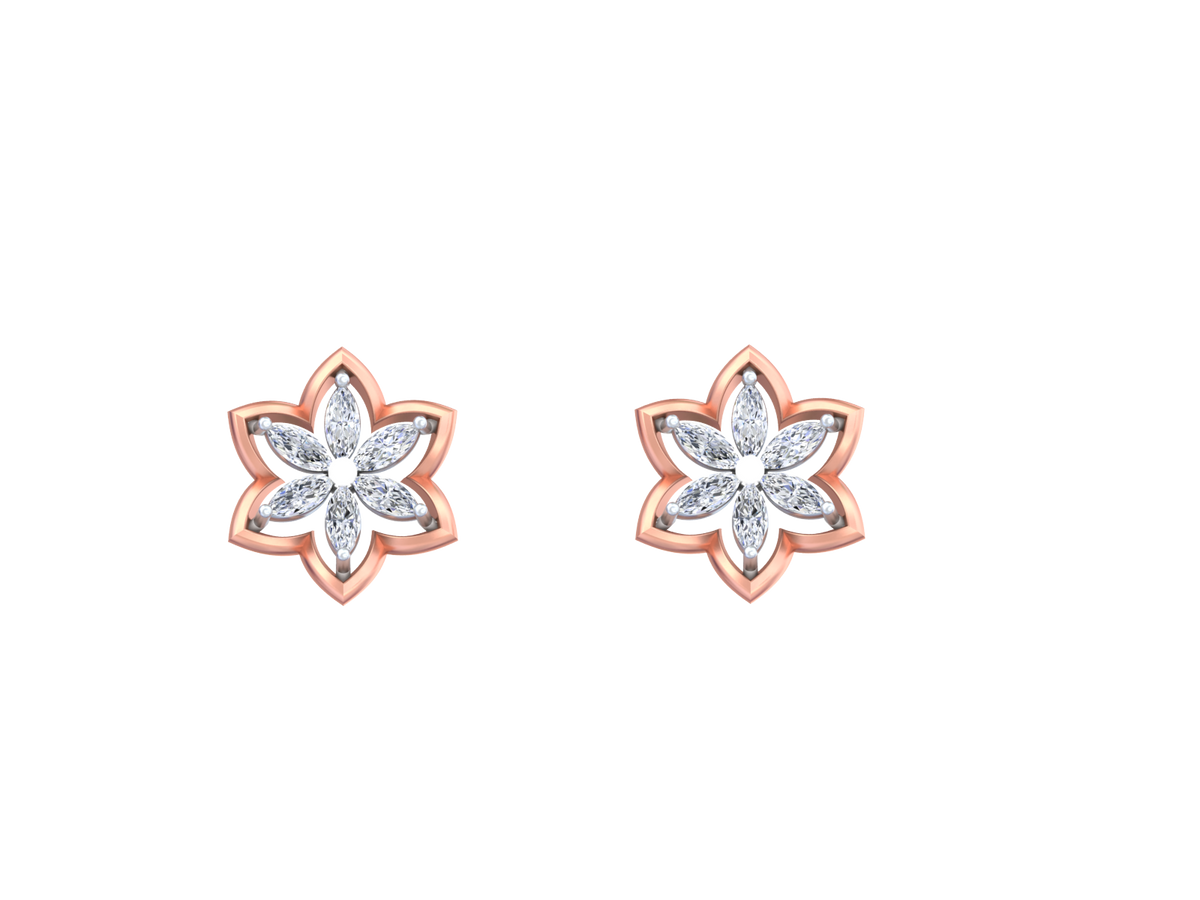 18K Gold & Diamond Women Earring KFK30061