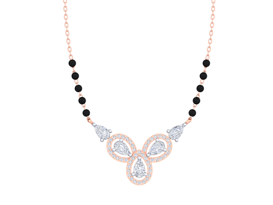 18K Gold & Diamond Beaded Mangalsutra For Women KFK90078