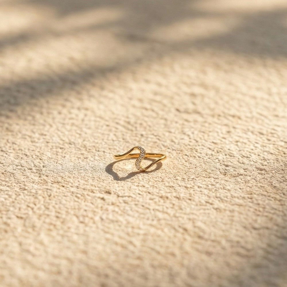 Gold & Diamond Daily Wear Ring For Women KRB10100