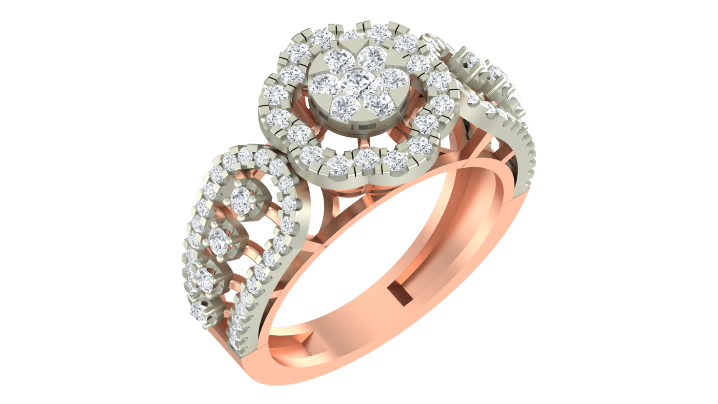 Gold & Diamond Cocktail Ring For Women KRC10524