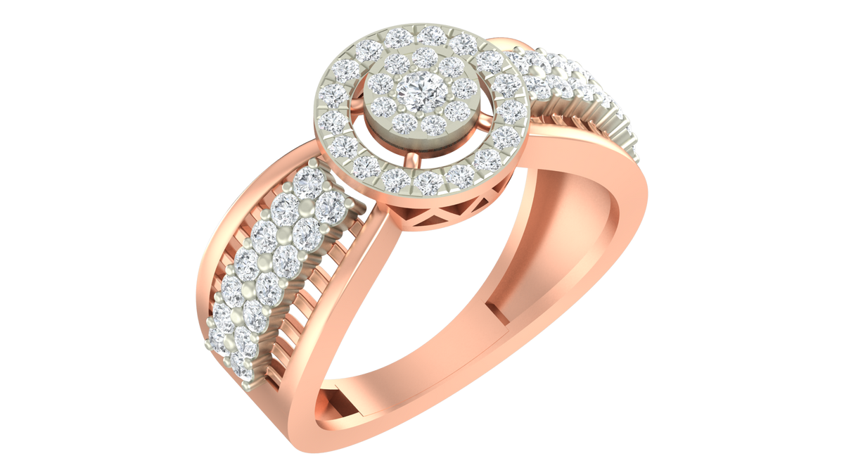 18K Gold & Diamond Ring For Women KRA10032