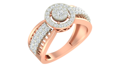 18K Gold & Diamond Ring For Women KRA10032