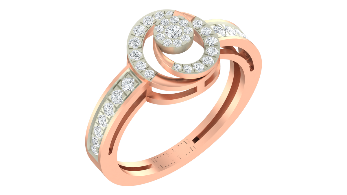 18K Gold & Diamond Ring For Women KRA10033